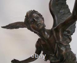 Victory Statue Sculpture, Art Deco Style, Art Nouveau Style, Solid Bronze