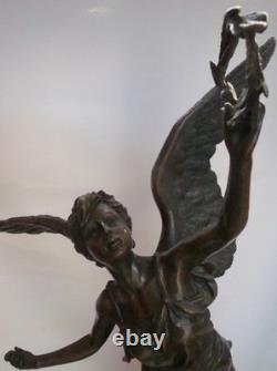 Victory Statue Sculpture, Art Deco Style, Art Nouveau Style, Solid Bronze