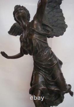 Victory Statue Sculpture, Art Deco Style, Art Nouveau Style, Solid Bronze