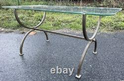 Vintage 1950s Art Deco Bronze Coffee Table Base – Glass Needs Replacing
