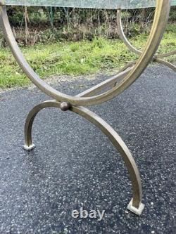 Vintage 1950s Art Deco Bronze Coffee Table Base – Glass Needs Replacing