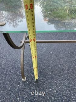 Vintage 1950s Art Deco Bronze Coffee Table Base – Glass Needs Replacing