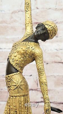 Vintage Art Deco Bronze Demetre Chiparus Dancer Woman Old Parlor Deal