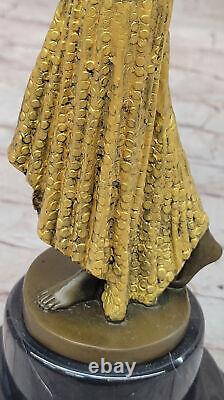 Vintage Art Deco Bronze Demetre Chiparus Dancer Woman Old Parlor Deal