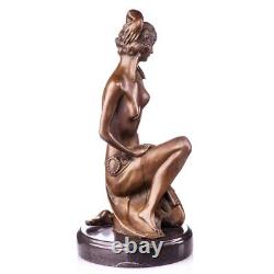 Vintage Art Deco Bronze Nude Female Figurine Signed by artist Milo