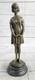 Vintage Art Deco Bronze Sculpture Woman Lady Girl