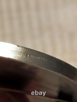 Vintage Art Deco Brooch Signed GV Silvered Bronze