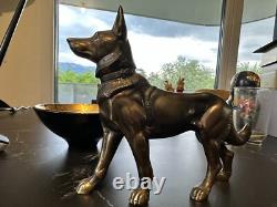 Vintage Bronze Dog Statuette 20? cm Rare Animal Art Decor