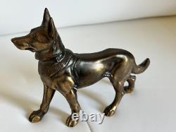 Vintage Bronze Dog Statuette 20? cm Rare Animal Art Decor