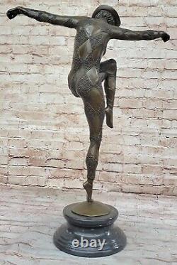 Vintage Grand Art Deco Dancer Dimitri Chiparus Bronze Sculpture Statue