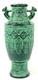 Vintage Japanese Bronze Vase In Archaic Style With Relief Motif, Antique Art Deco Style