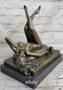 Vintage Style Preiss German Art Deco Erotic Nude Woman Ancient Bronze Statue