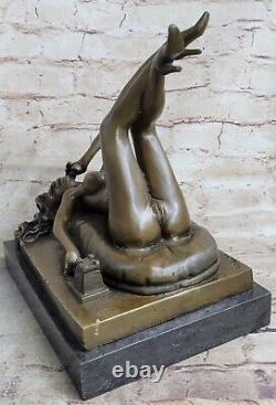 Vintage Style Preiss German Art Deco Erotic Nude Woman Ancient Bronze Statue