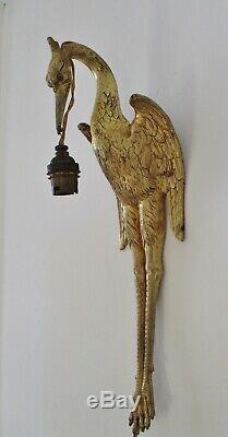 Wall Mural Art Deco Bronze Bird Heron Golden Era 1930 Albert Cheuret