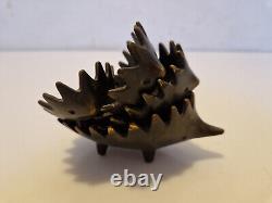 Walter Bosse Set of 6 nested hedgehog bronze ashtrays complete 60's