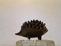 Walter Bosse Set of 6 nested hedgehog bronze ashtrays complete 60's