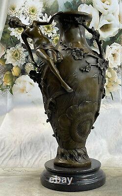 Water Nymphs, Art Nouveau Style, Art Deco, Vase, Bronze