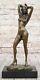 Western Classic Nude Girl Art Deco Bronze Marble Female Figure Statue