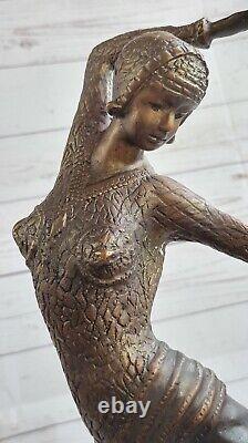 Woman Dancer Bronze Statue By Chiparus Sculpture Grand Figurine Art Deco Sale