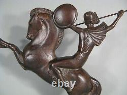 Woman Warrior Amazon Horse Sculpture Art Deco Bronze According To Molins Balleste