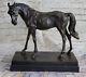 Xl P. J Mene Racing Horse Bronze Sculpture Art Deco Marble Figure