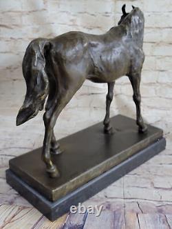 XL P. J Mene Racing Horse Bronze Sculpture Art Deco Marble Figure