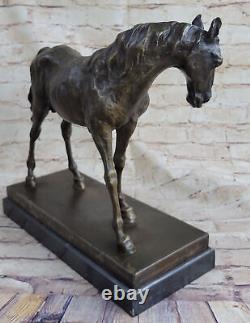 XL P. J Mene Racing Horse Bronze Sculpture Art Deco Marble Figure