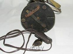 07f28 Ancien Ventilateur De Bureau Corps En Bronze 1920 1930 Art Déco Industriel