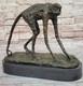100% V&eacute;ritable Bronze Singe Animaux Sauvages Et Vie Sculpture Par Milo Art D&eacute;co