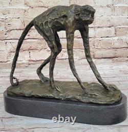 100% Véritable Bronze Singe Animaux Sauvages Et Vie Sculpture par Milo Art Déco