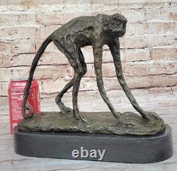 100% Véritable Bronze Singe Animaux Sauvages Et Vie Sculpture par Milo Art Déco