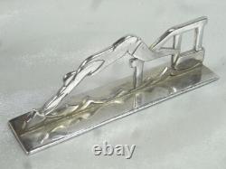 12 Porte Couteaux Theme Sport Bronze Chrome Art Deco Pierre Devouge