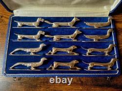 12 Porte-couteaux Les animaux Modernes Bronze métal argenté APOLLO