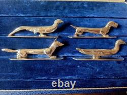 12 Porte-couteaux Les animaux Modernes Bronze métal argenté APOLLO