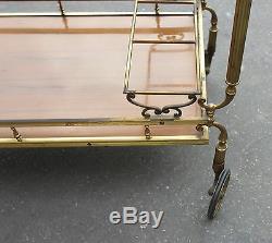 1950/70 Bar roulant en bronze doré décor N3