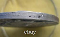 2 MEDAILLES ART DECO ARGENT + BRONZE en coffret par DAMMANN electricité