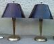 2 Lampes Design Art Deco Bronze Abat-jour Genet Michon Lamp Hans Bergström