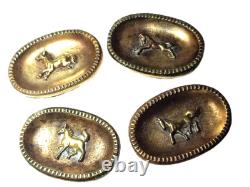 4 coupelles /Vide Poche Art Déco en bronze années 20 MODELE EQUESTRE RARE