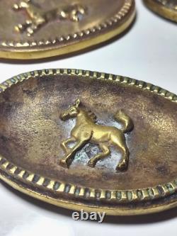 4 coupelles /Vide Poche Art Déco en bronze années 20 MODELE EQUESTRE RARE