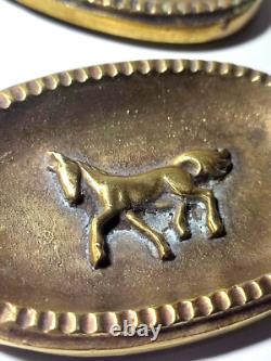 4 coupelles /Vide Poche Art Déco en bronze années 20 MODELE EQUESTRE RARE