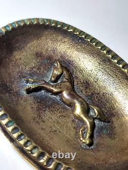 4 coupelles /Vide Poche Art Déco en bronze années 20 MODELE EQUESTRE RARE
