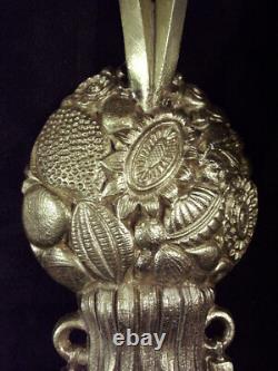A. Bloch & J. Gauthier Paire D'appliques Art Déco En Bronze Et Tulipes Pressées