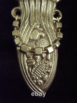 A. Bloch & J. Gauthier Paire D'appliques Art Déco En Bronze Et Tulipes Pressées