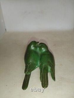 Ancien Bronze Oiseau Art Deco Signe Laurent