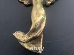 Ancien Bronze Sculpture Victoire Déesse Femme Ange Ailes Or Art Deco 1920 1930