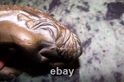 Ancien Cendrier Bronze Femme Nue Allongée Art Deco 3,5 Kg