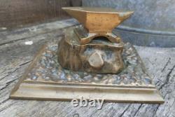 Ancien Presse Papier Bronze Enclume Outils Forgeron Art Déco