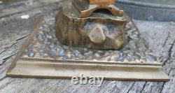 Ancien Presse Papier Bronze Enclume Outils Forgeron Art Déco