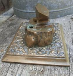 Ancien Presse Papier Bronze Enclume Outils Forgeron Art Déco
