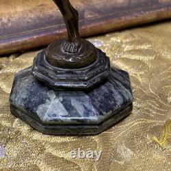 Ancien bronze epoque art deco 1930 par Piron faune danseur aux cymbales danseuse